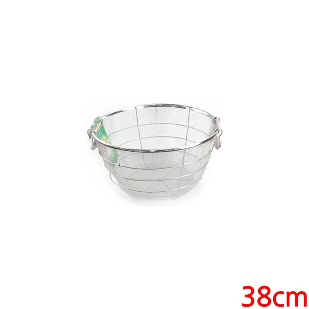 스텐 원형 후레임망 소쿠리 3단 38cm - 상품 이미지