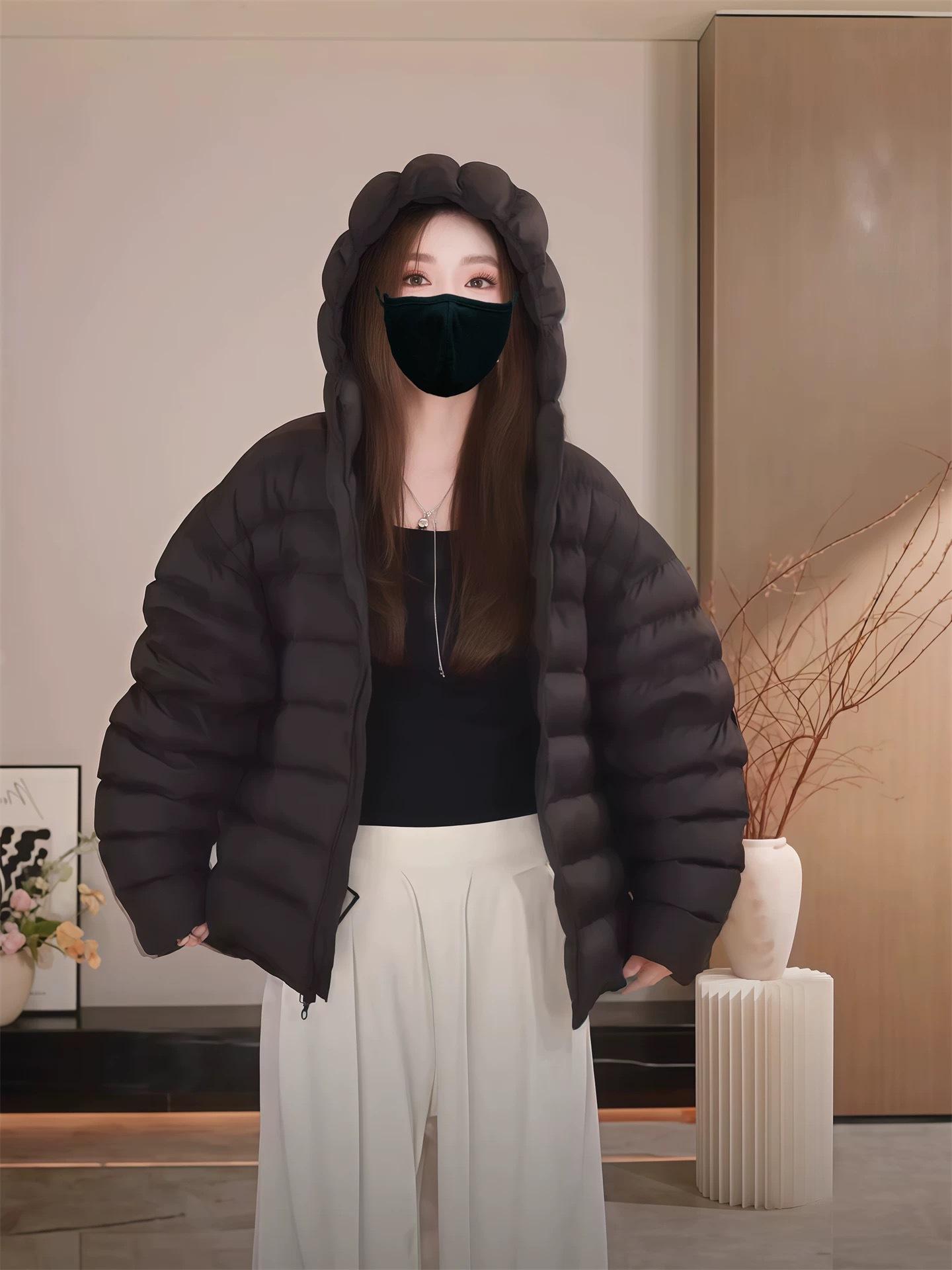 두꺼운 다운 잠바 패딩 후드 자켓 여성용 따뜻한 짧은 재킷 이미지 8