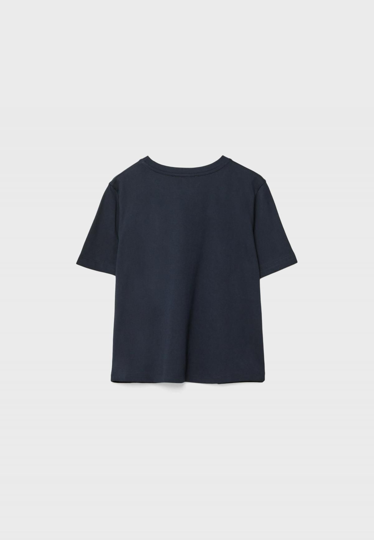 스트라디바리우스 레터링 자수 라운드넥 반팔 티셔츠 6652/935 NAVY BLUE - 상세 이미지 3