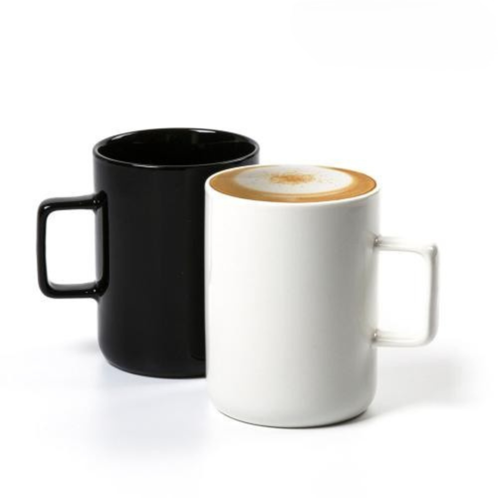 아트웨어 도자기 머그컵 블랙 화이트 2P세트 홈카페 400ml, 4개 - 메인 이미지