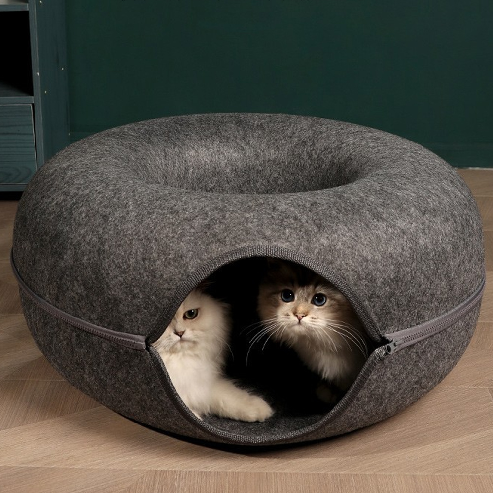 고양이 도넛 터널 숨숨집( 50 cm) 캣터널 하우스 DT 1341943 장난감 도너츠 - 상품 이미지