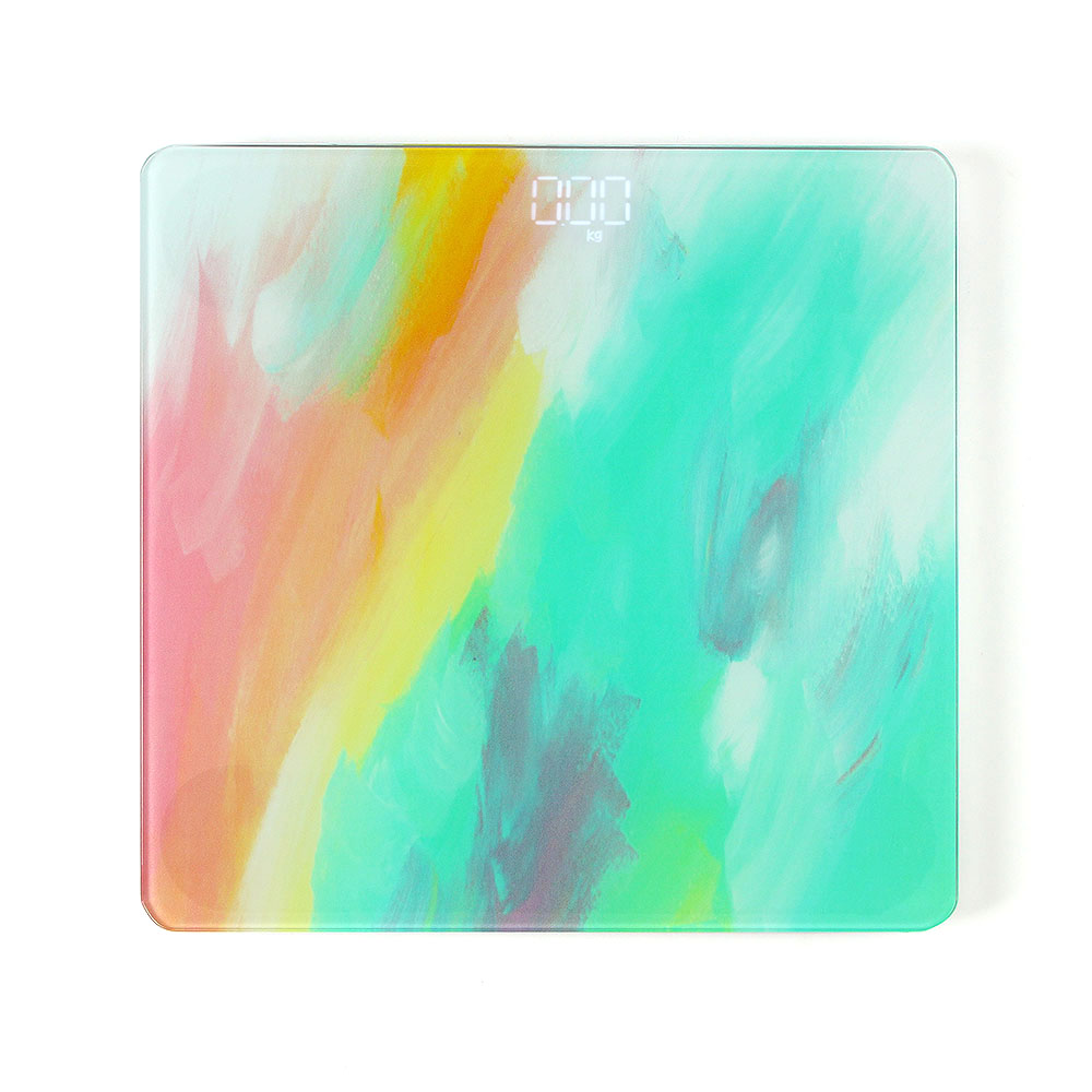 수채 디지털 체중계 몸무게 저울 LED 전자체 체중측 정계 가정용 측정기 바디 온도