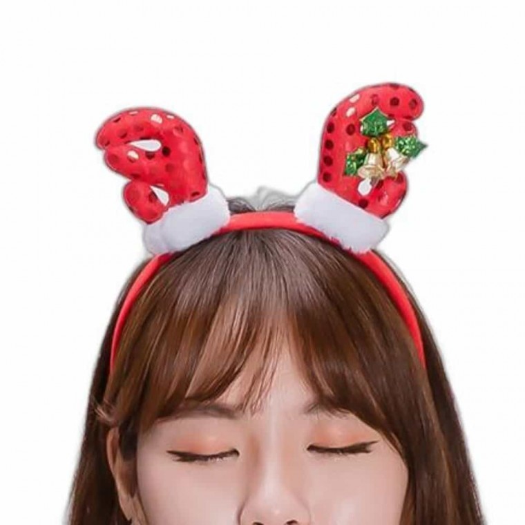 루돌프 머리띠 파티머리띠 크리스마스머리띠 행사머리띠 - 메인 이미지