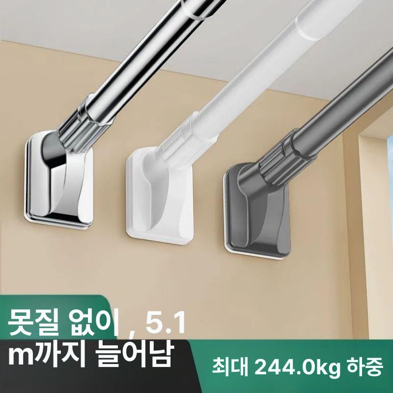 무타공 발코니 천장부착식 베란다 건조대 고정 빨래봉 원룸 - 상세 이미지 3