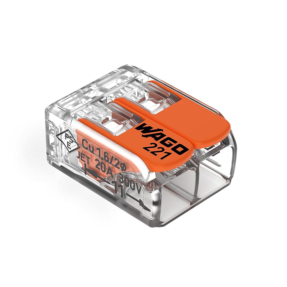 Wago 221-412 2-컨덕터 컴팩트 스플라이싱 커넥터(100팩) 2-Conductor Box - 상품 이미지