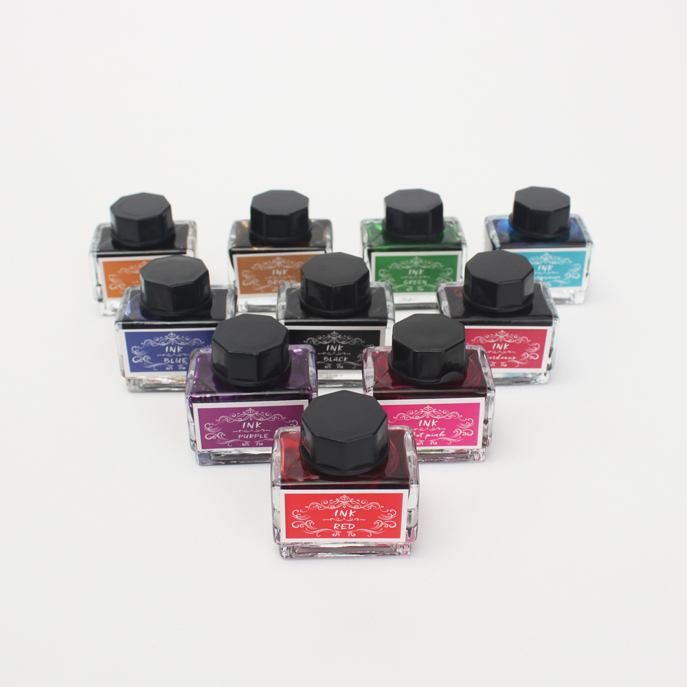 10색 만년필 잉크 세트 15 ml 병잉크 DT 1248810 카트리지 - 상품 이미지