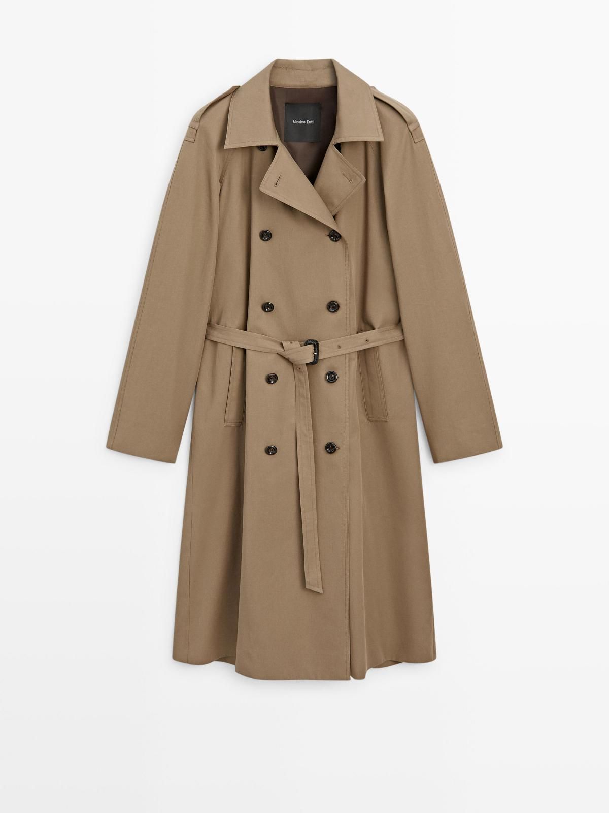 마시모두띠 베이지 코튼 벨트 트렌치코트 6756/999 BEIGE - 상품 이미지