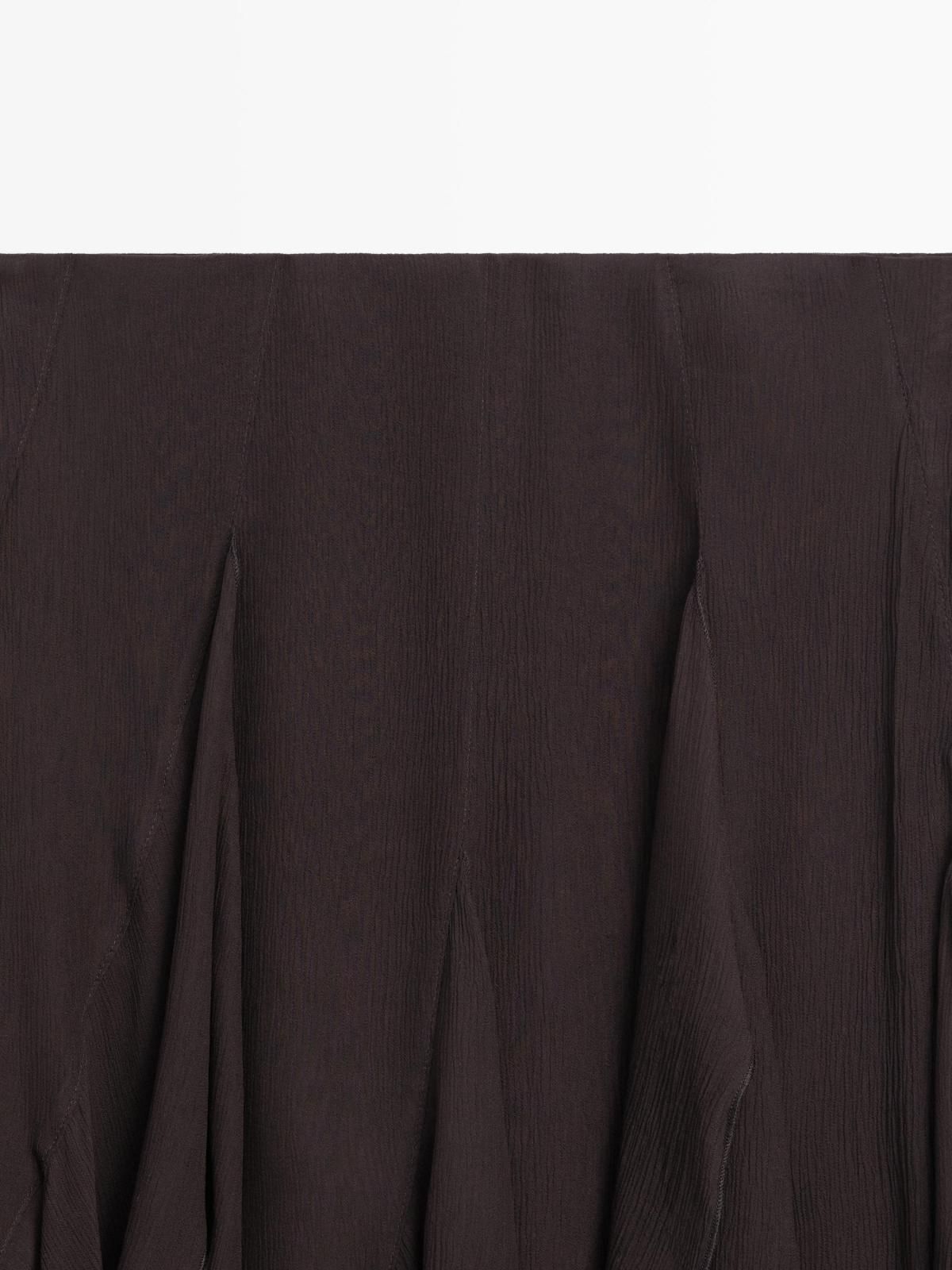 마시모두띠 비대칭 러플 미니 스커트 5201/506 BROWN 이미지 8