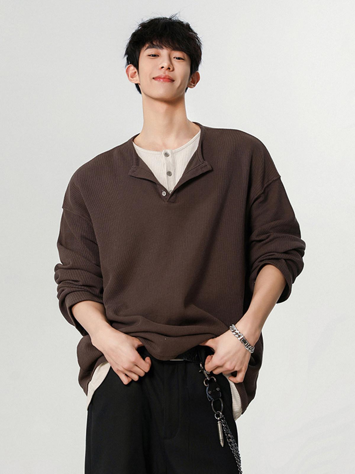 모범택시 이제훈 티셔츠 긴팔 헨리넥 - 상세 이미지 2