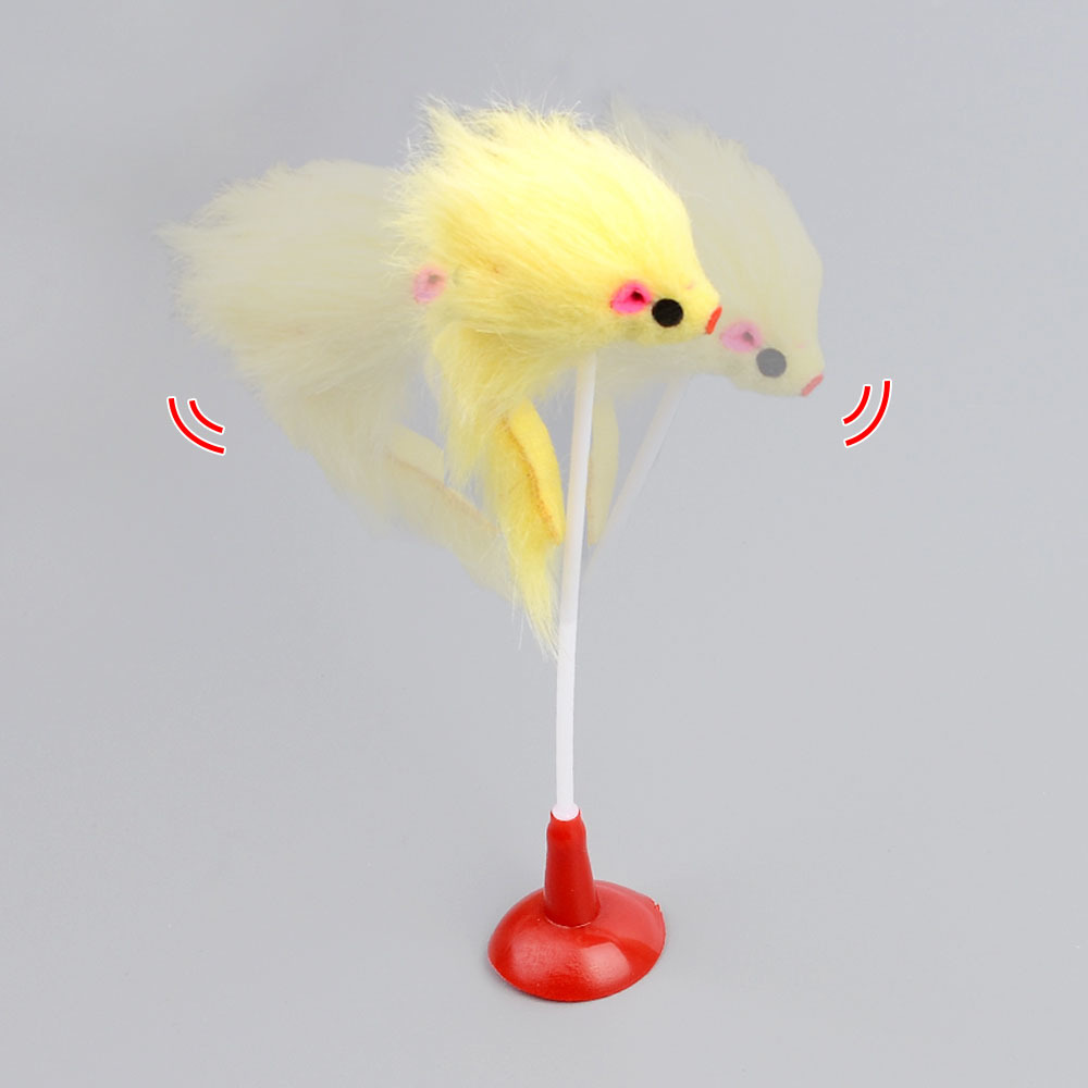 1X 10개 1P 쥐모양 흡착식 고양이 장난감 애묘 z2261 애견 용품 움직이는 - 상품 이미지