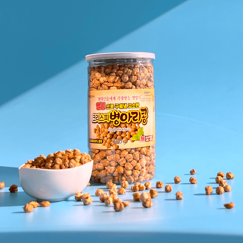 볶은 크리스피 병아리콩 600g — 여름철, 이 제품이 왜 더 특별한가요?