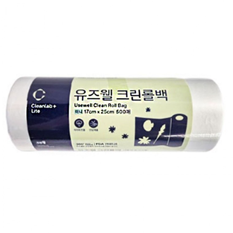 유즈웰 미니 크린롤백 500매 고기 생선 채소 과일 보관비닐 - 상품 이미지