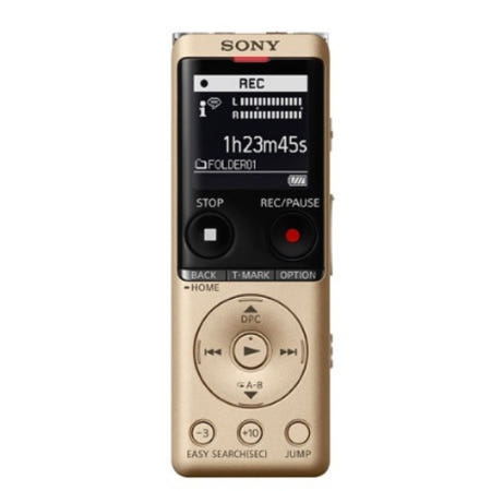 소니 스마트 4GB 내장 메모리 내장 리튬 배터리 디지털 보이스 레코더_골드