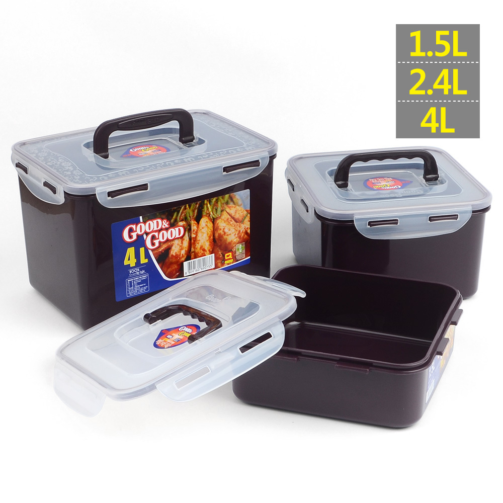 1X3개 김치 보관 핸디락 굿앤굿 김치통 1.5 2.4 4L 밀폐 용기 음식 z1563 - 상품 이미지