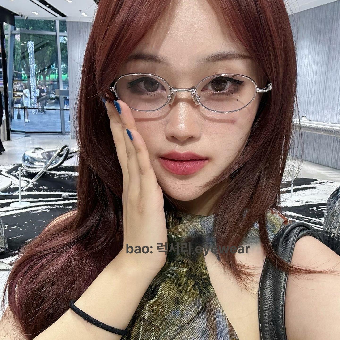 메탈 타원형 스톤 장식 안경 드라마 모범택시3 9회 장나라 - 상세 이미지 3
