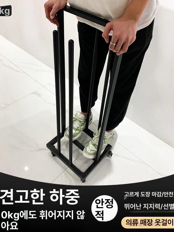 옷걸이 보관 정리대 철제 수납 행거 정리 선반 진열대 - 상세 이미지 2