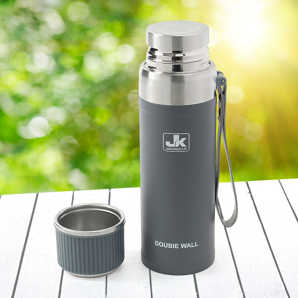 보틀 워터 이중 스텐 보온병 물병( 750 ml) (그레이) 보냉병 보온보냉 진공 슬림 - 상품 이미지