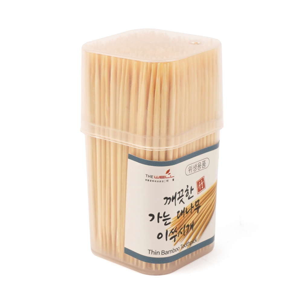 1X5개 대나무 이쑤시개 가는 3통 이쑤시게 얇은 z4366 요지 일회용이 낱개 - 메인 이미지