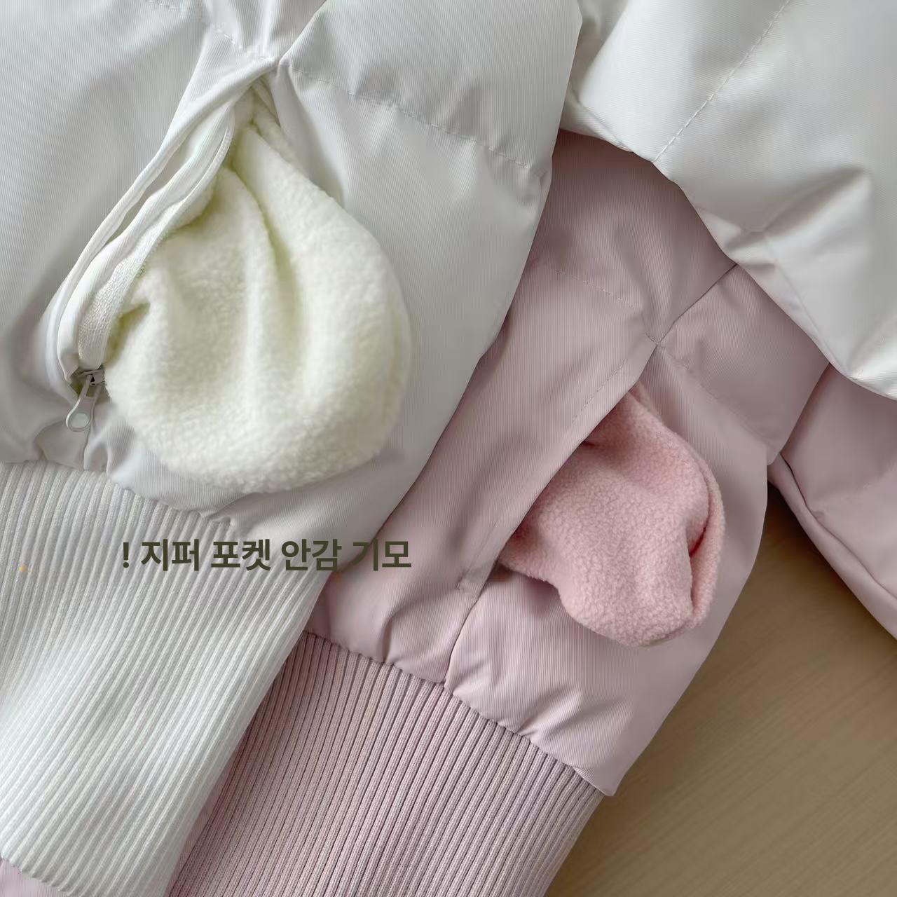 미국 Y2K 뜨거운 소녀 모피 후드 코튼 패딩 재킷 - 상세 이미지 5