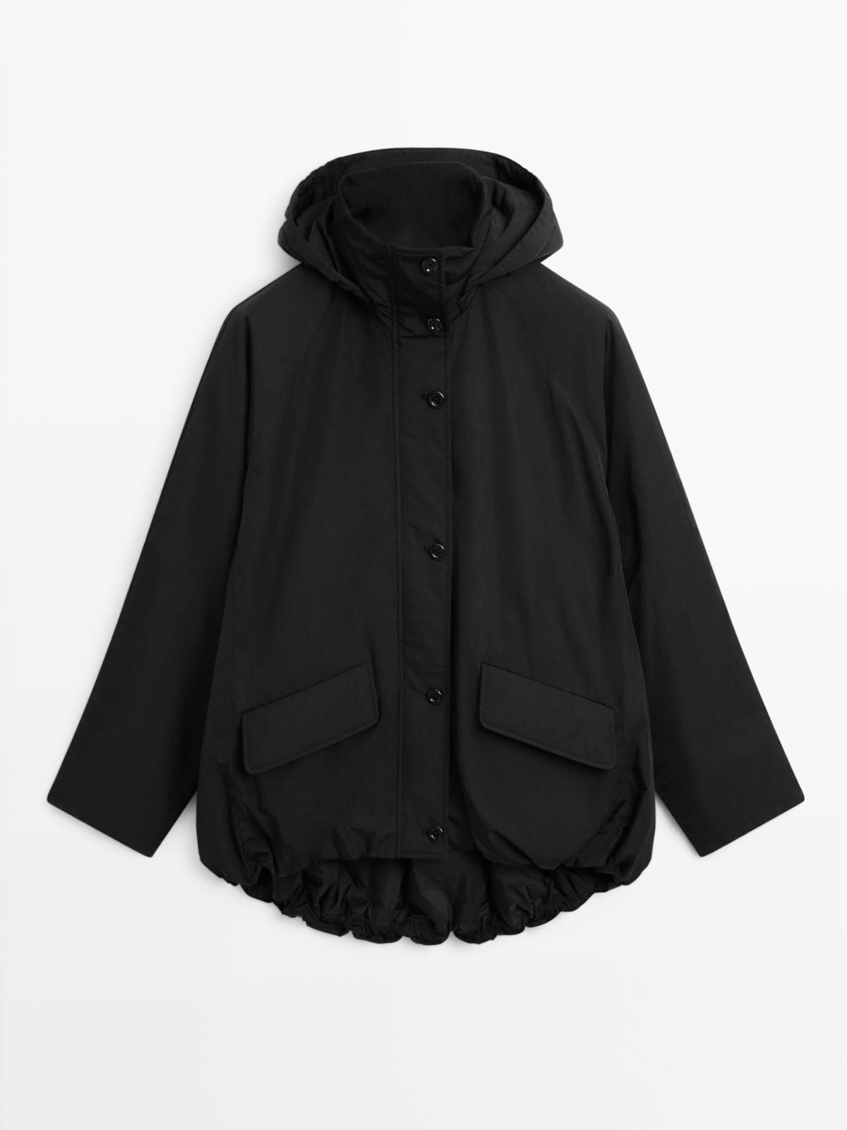 마시모두띠 테크니컬 후드 롱 파카 6752/528 BLACK - 상품 이미지