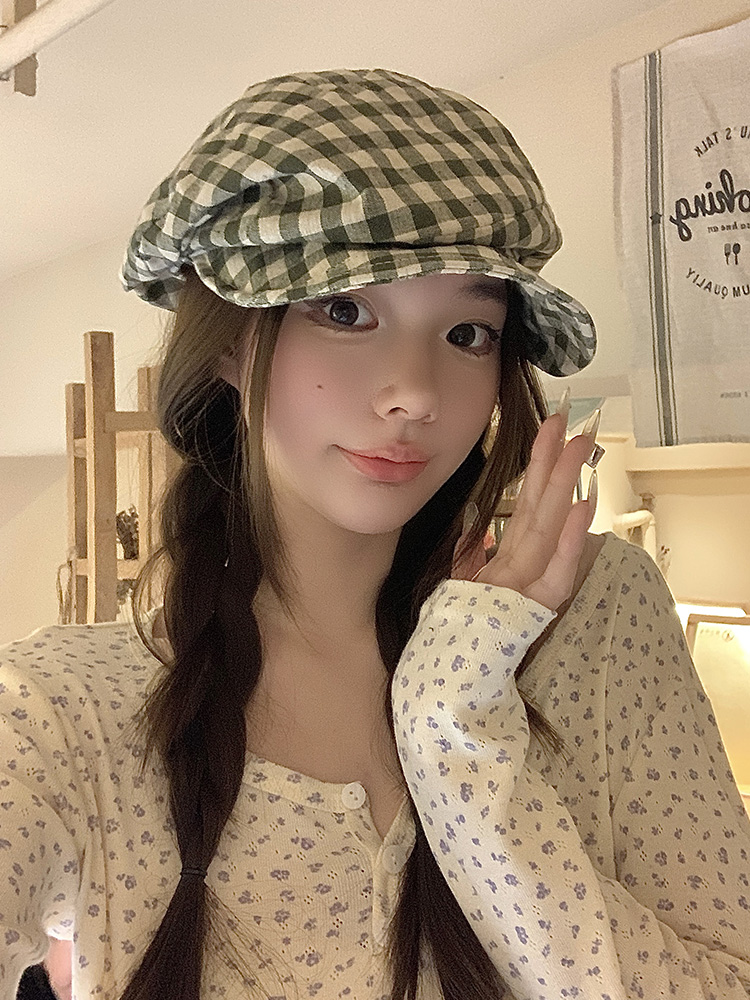 같이삽시다 박원숙모자 체크베레모 - 상세 이미지 2