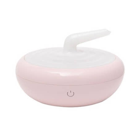 테스 타이머장착 7가지 무드등 360도 회전분사구 미세분무 컬링스톤 가습기_핑크