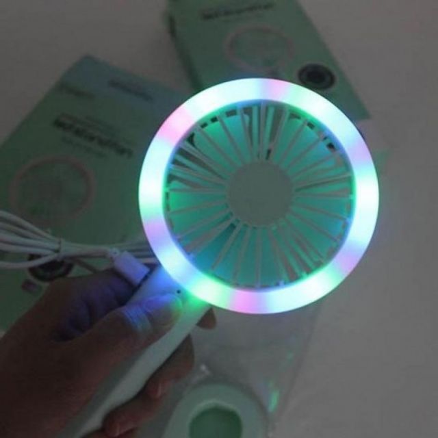 초등학생 2개세트 선풍기 LED 스탠드 유치원 휴대용 - 메인 이미지