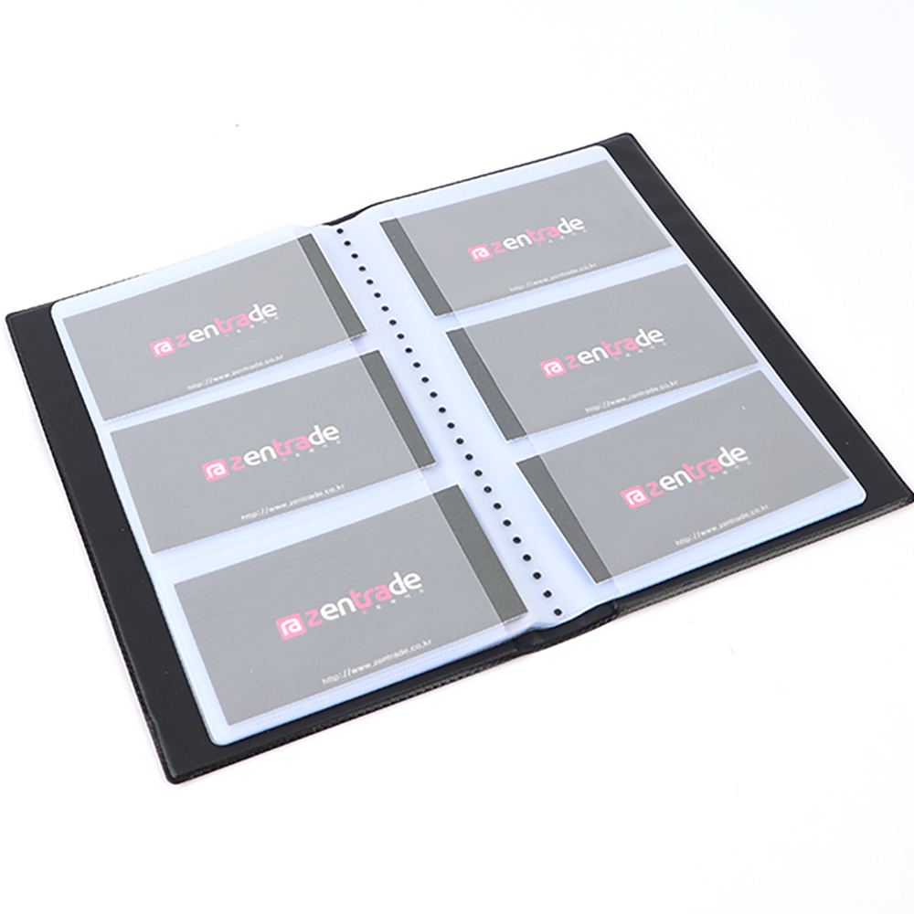 1X5개 명함통 노트형 120매 명함집 명함첩 명함철 케이스 z1370 꽂이 정리 보관 - 상품 이미지