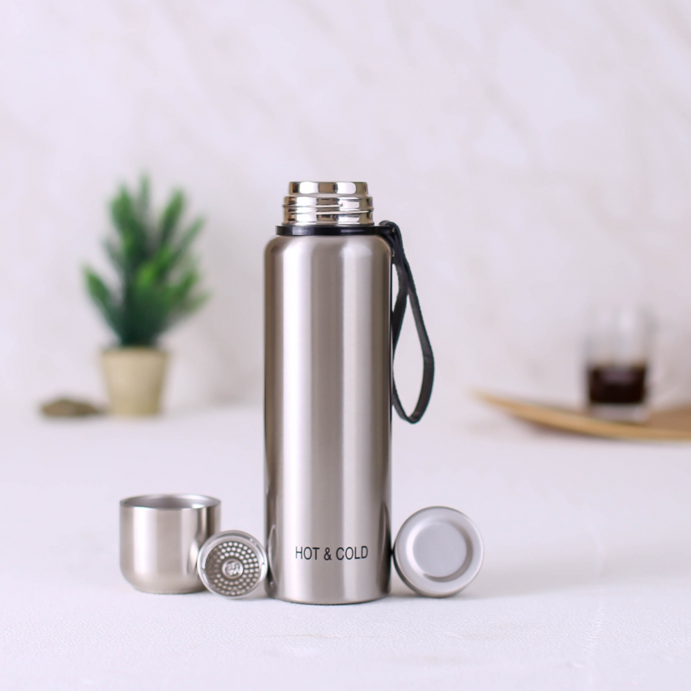 핫콜드 듀얼 보온병 커피 물병( 800 ml) (실버) 보냉 진공 보온보 냉병 보온보냉 - 상품 이미지