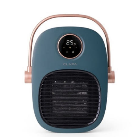 클래파 무연 무취 초고속 3초발열 PTC히터 2in1 스탠드+벽걸이 전기온풍기_그린