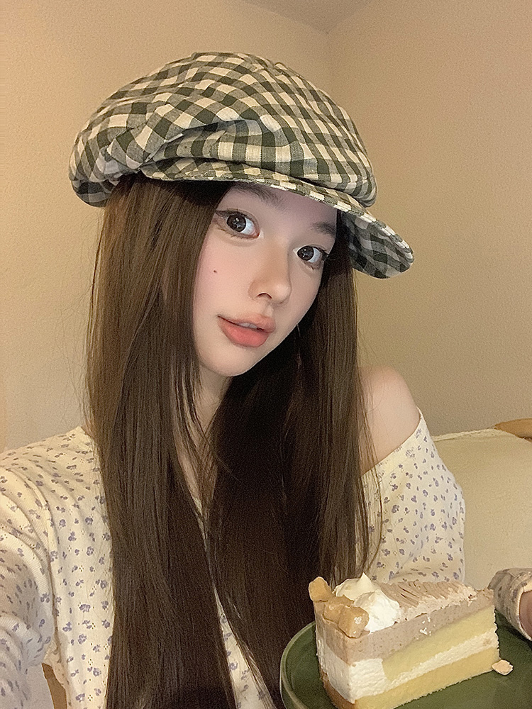 같이삽시다 박원숙모자 체크베레모 - 상세 이미지 3