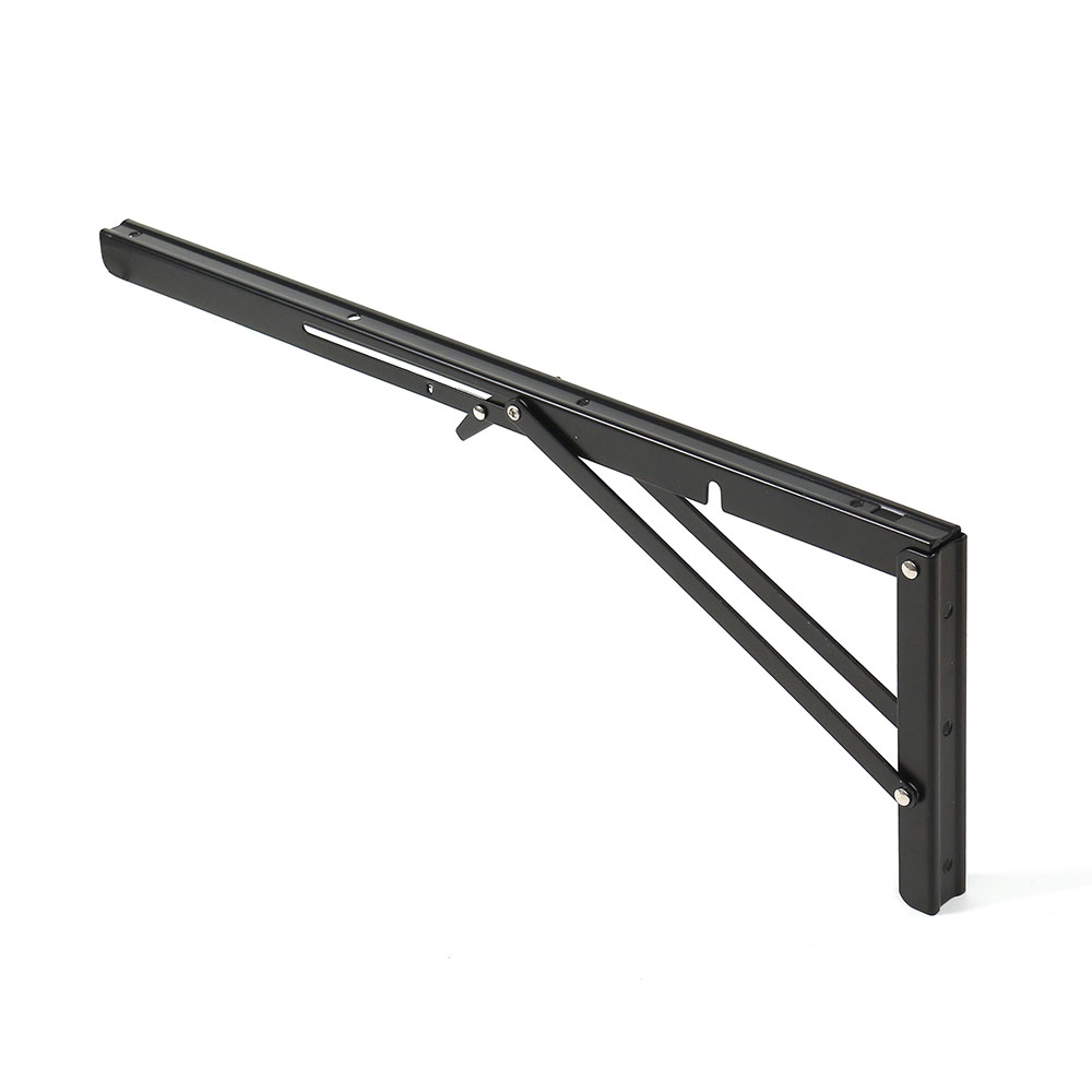 셀프 철물 벽고정 접이식 선반대 2p 세트( 50 cm) (블랙) 벽걸이 벽받침대 - 상품 이미지
