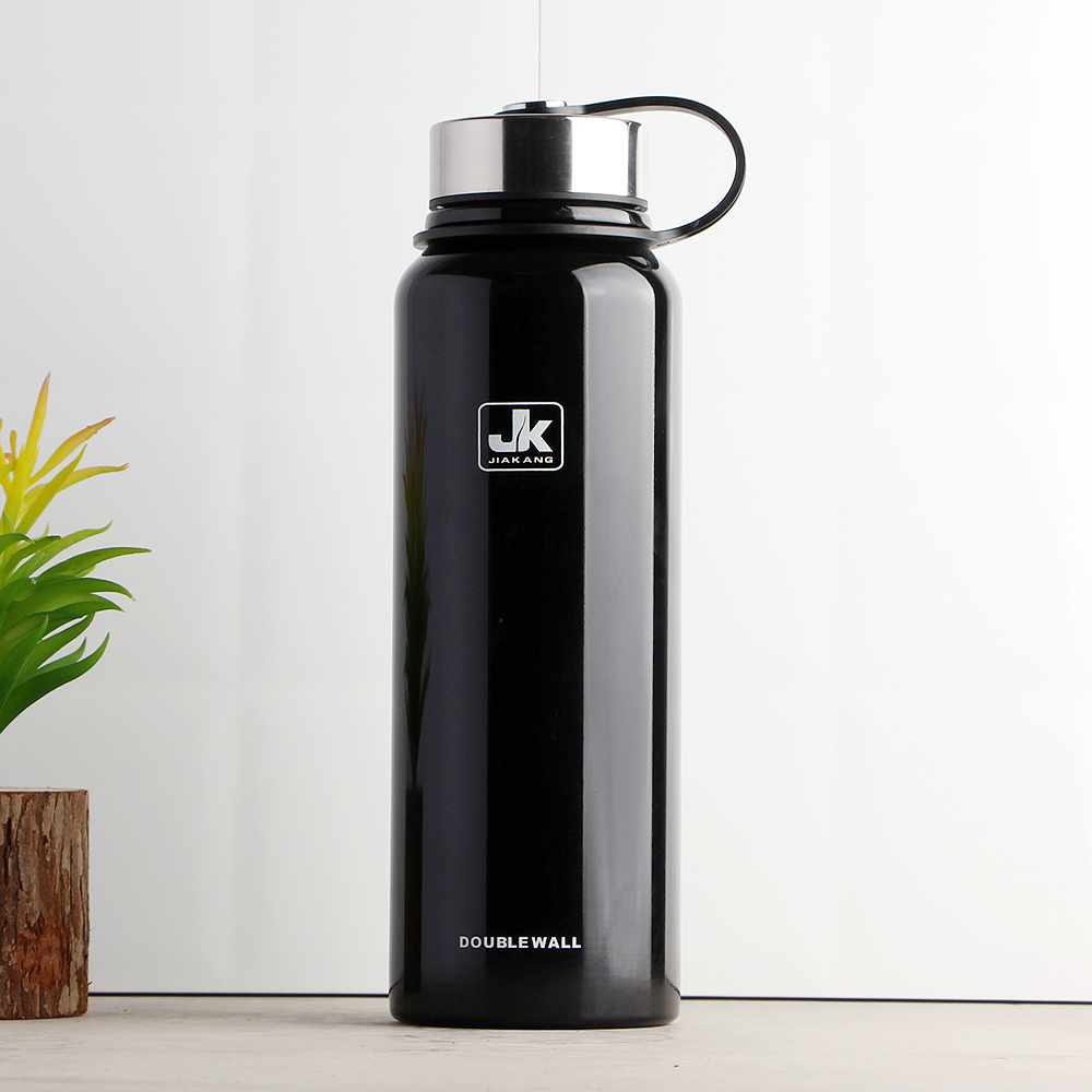 핫앤쿨 더블월 보온병 물병 (800 ml) (블랙) 보냉 원터치 보온보 냉병 휴대용 - 메인 이미지