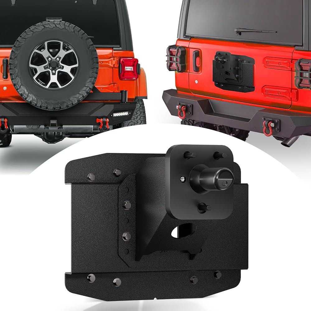YZONA Wrangler JL 조절 가능한 포함(카메라 리어 타이어 카메라 듀티 캐리어, 헤비 2018-2025 슬롯 랭글러 뷰 리프트, JLU 최대 언리미티드 스페어 미포함) - 상품 이미지