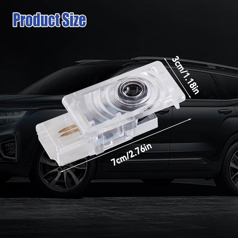 SYWAN 캐딜락용 자동차 도어 LED 싱글 액세서리(오리지널 CT6 조명, XT4 호환, 4피스 XT5 ATS 라이트 프로젝터 로고 웰컴 퍼들 로고) 커티시 플러그 조명 XTS와 - 상세 이미지 3
