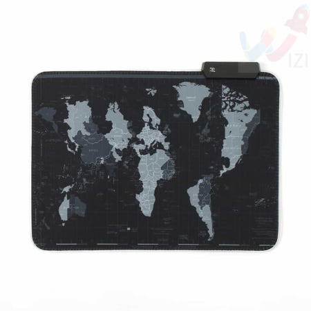 신선IZI 손목받침대 게이밍장패드 LED 마우스패드 35x25cm 세계지도