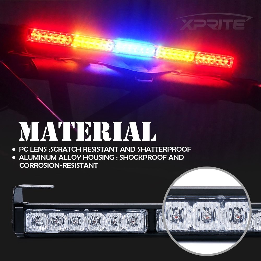 Xprite 76.2cm(30인치) UTV RZR LED 트럭용 야마하 바, 러닝 ATV 방향 브레이크 4x4 지시등 오프로드 스트로브 SXS 체이스 안전 - 후진 캔-암 기능 - 상세 이미지 3