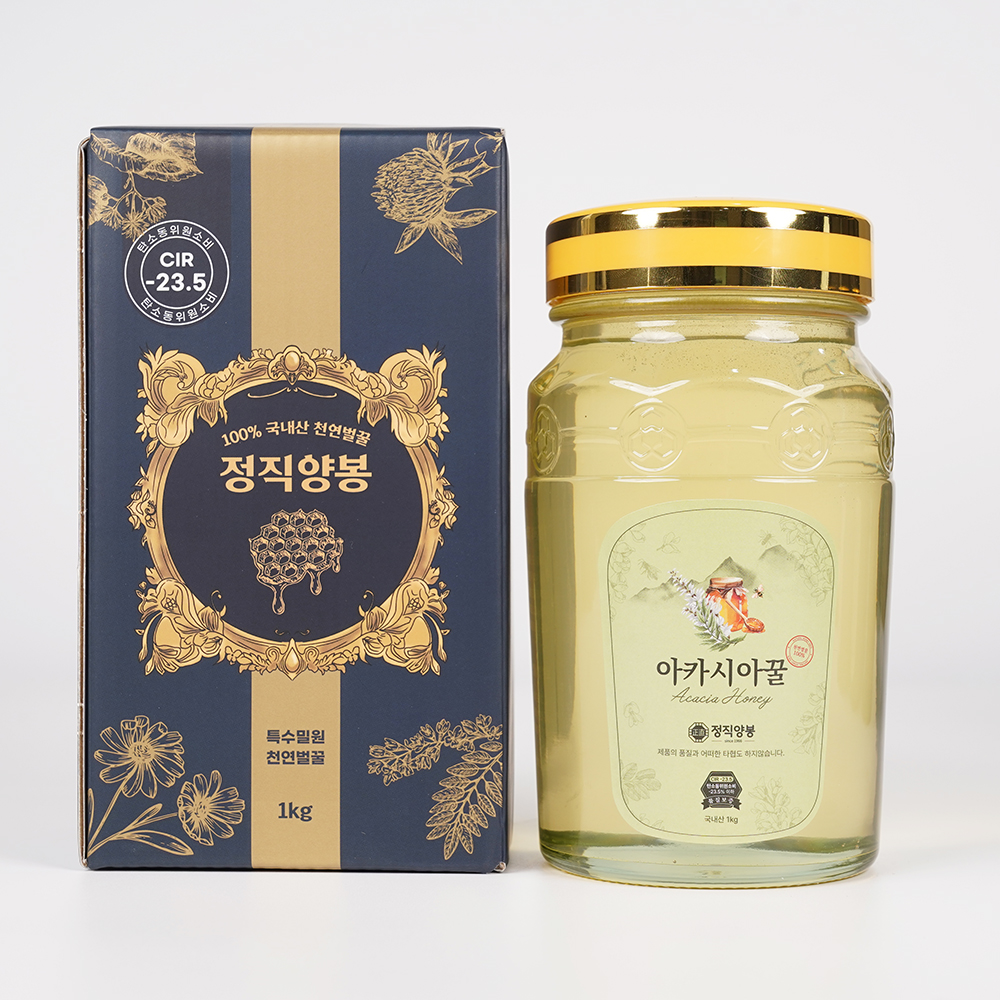 정직양봉 천연 벌꿀 아카시아꿀 1kg 제품 이미지