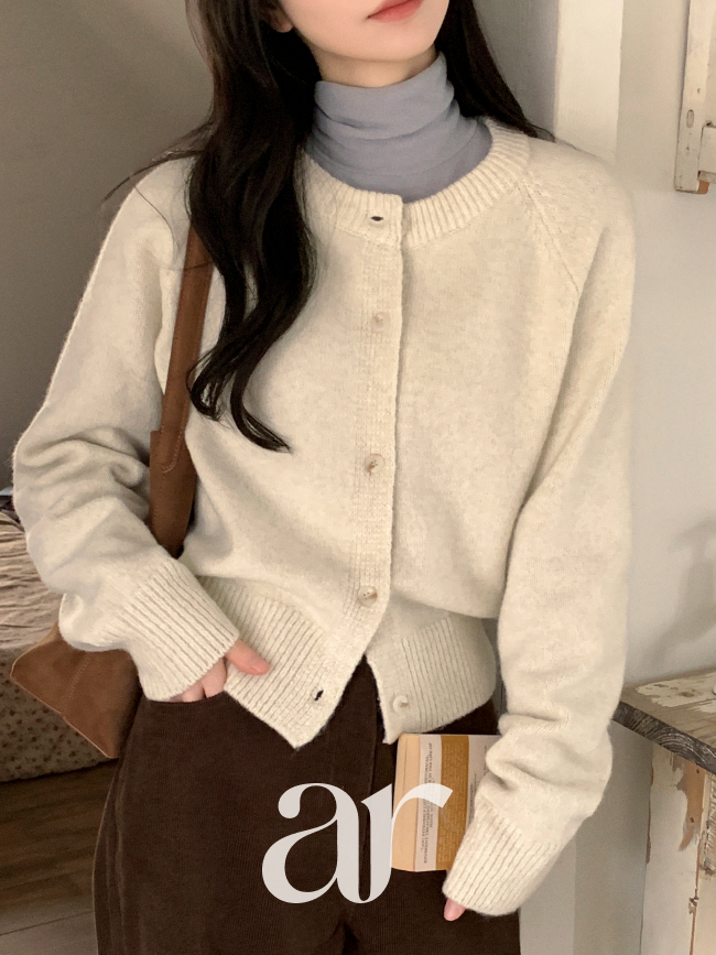 보카시 울 래글런 라운드 가디건 cd3559 - 상세 이미지 3