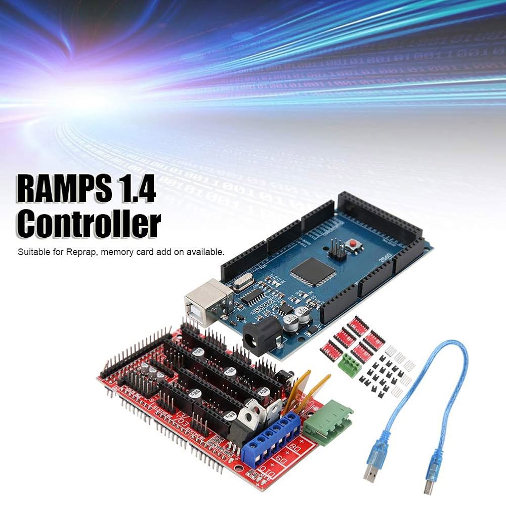 3D 프린터 컨트롤러 DIY 키트, RAMPS 1.4 + 2560 R3 보드 5pcs A4988 스테퍼 모터 드라이버 및 아두이노 RepRap용 히트싱크 - 상세 이미지 2