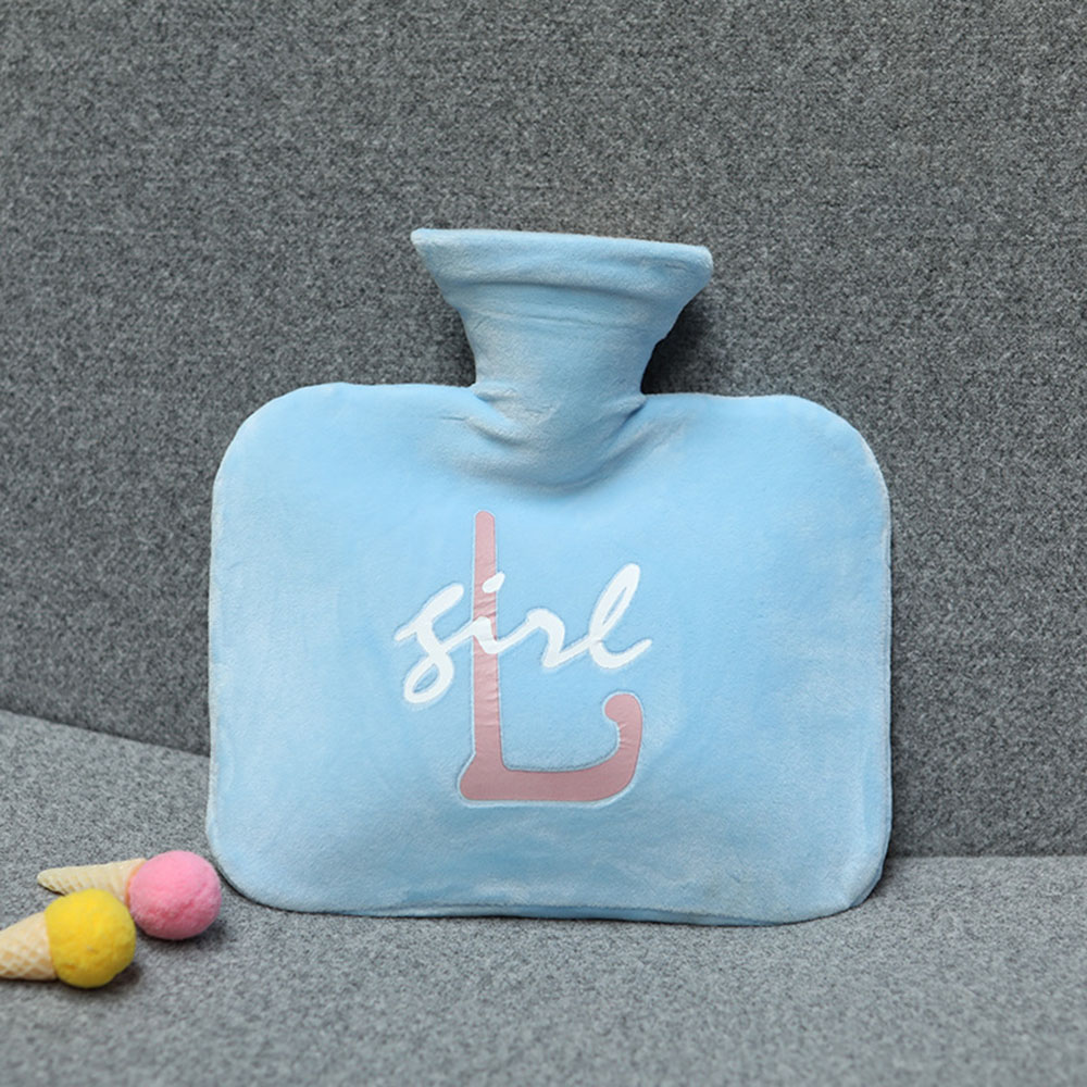 레터링 보온 물주머니 온수 찜질팩 (800 ml) (블루) 핫팩 핫찜질팩 손난로 보온팩 - 상품 이미지