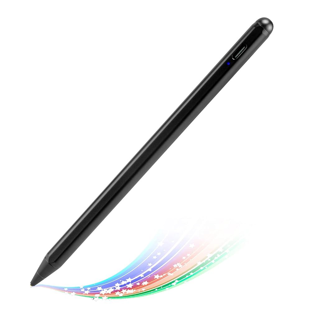 Acer 크롬북 스핀 15 스타일러스 펜, 크롬북용 액티브 스타일리스트 펜 2-in-1 컨버터블 디지털 정전식 초미세 팁, 터치 제어 및 충전식, 블랙 Black - 상품 이미지