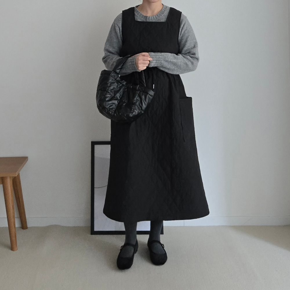 패딩원피스 레이어드원피스 퀼팅원피스 겨울원피스 이미지 7