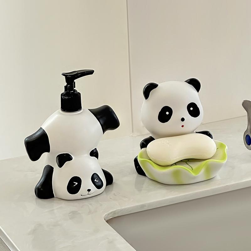 귀여운 판다 비누받침대 욕실 화장실 비누병 인테리어 소품 판다 비누받침 - 상세 이미지 5