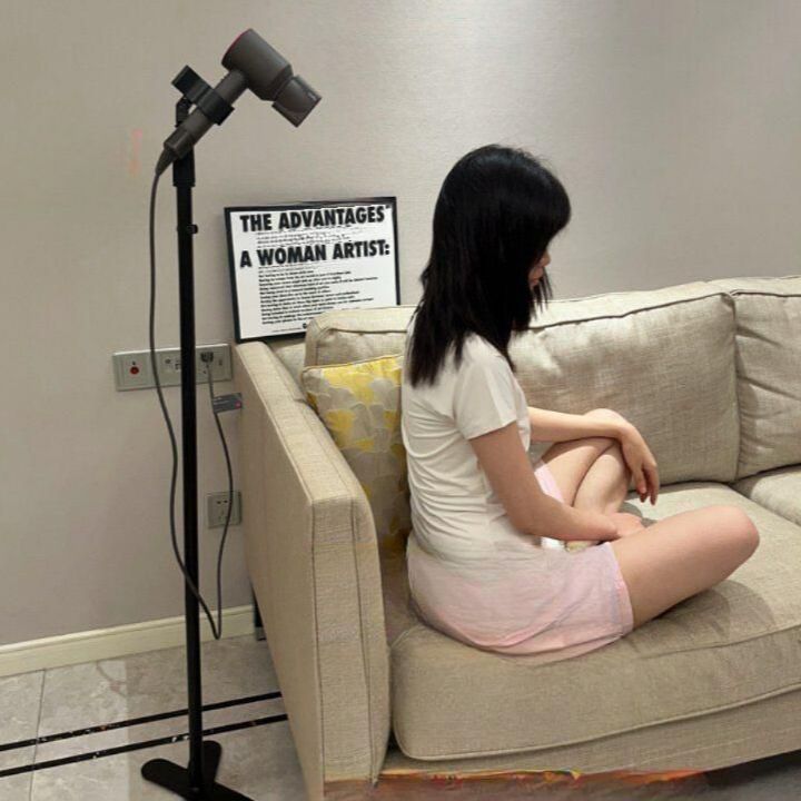 헤어 랙 홀더 고정 머리 드라이기 스탠드 선반 거치대 건조 드라이어 - 상품 이미지