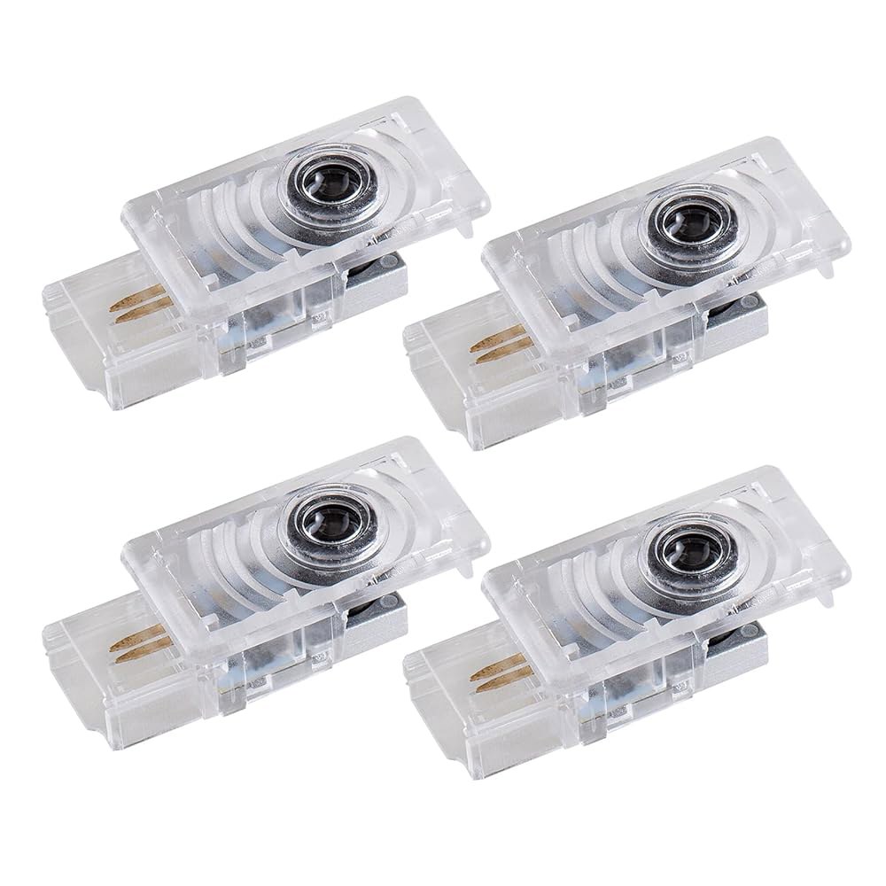 SYWAN 캐딜락용 자동차 도어 LED 싱글 액세서리(오리지널 CT6 조명, XT4 호환, 4피스 XT5 ATS 라이트 프로젝터 로고 웰컴 퍼들 로고) 커티시 플러그 조명 XTS와 - 상품 이미지