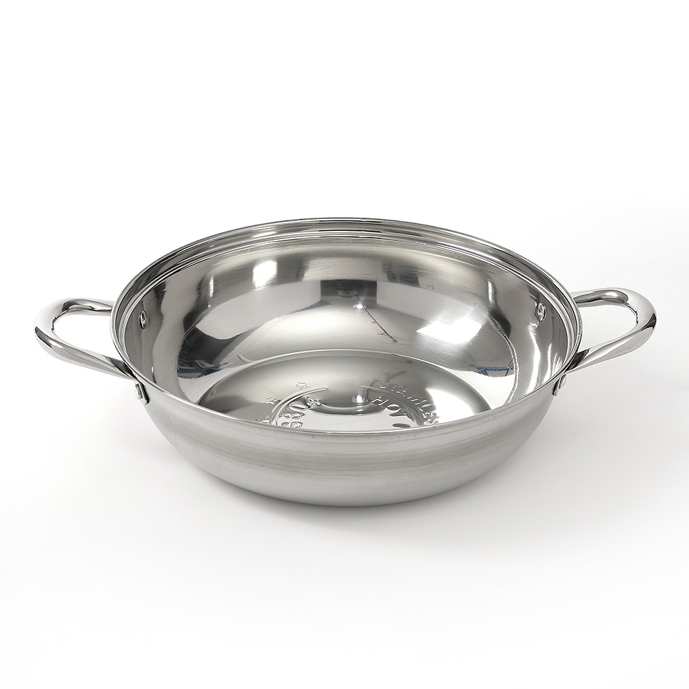 쿠킹홈 홍백 푸드 샤브샤브 전골냄비( 28 cm) 찌개 반반 스텐 스텐샤 부샤부 - 상품 이미지