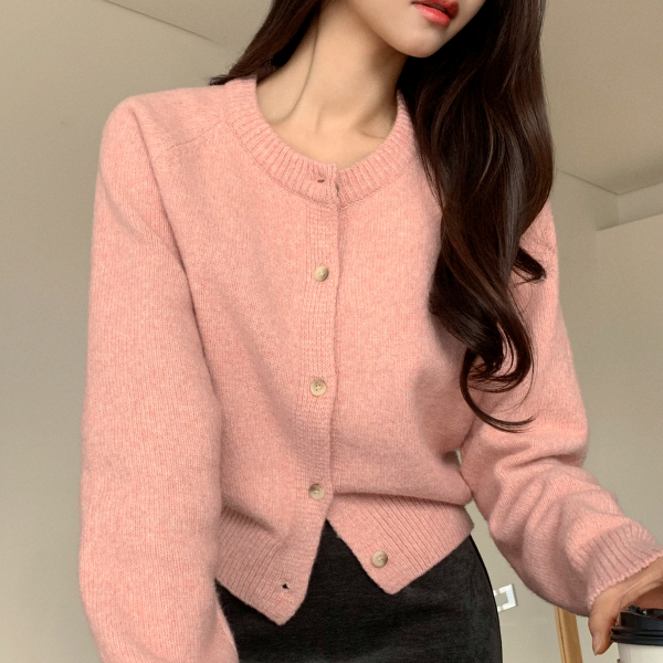 보카시 울 래글런 라운드 가디건 cd3559 - 상품 이미지