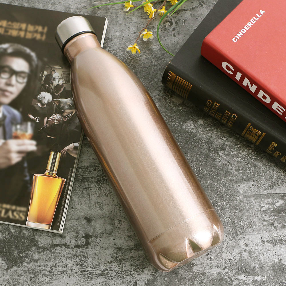 스텔라 유광 보온병 물병 (1L) (골드) 휴대 보냉 원터치 보온보 냉병 휴대용 - 메인 이미지