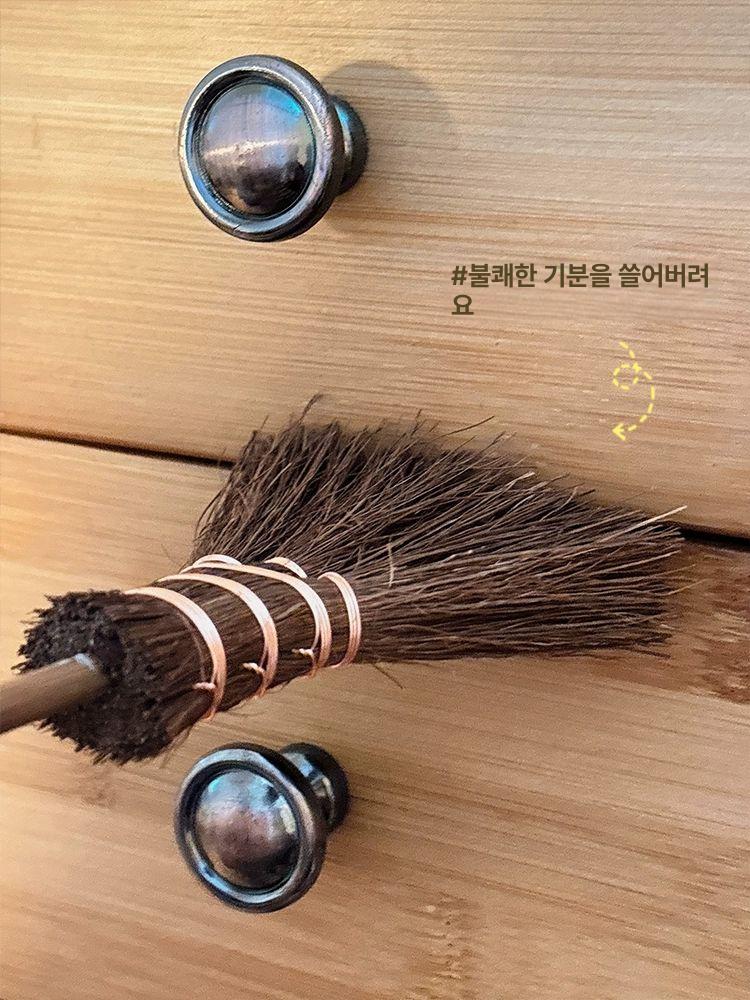 미니 키보드 청소 브러시 휴대용 소형 데스크 먼지 제거 확장형 손잡이 소형 브라운 이미지 6